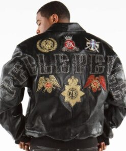 Decorated Black Pelle Pelle Python Jacket