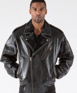 Pelle Pelle Varsity Biker Black Plush Jacket