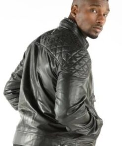 Pelle Pelle Men Quilted Biker Leather Jacket